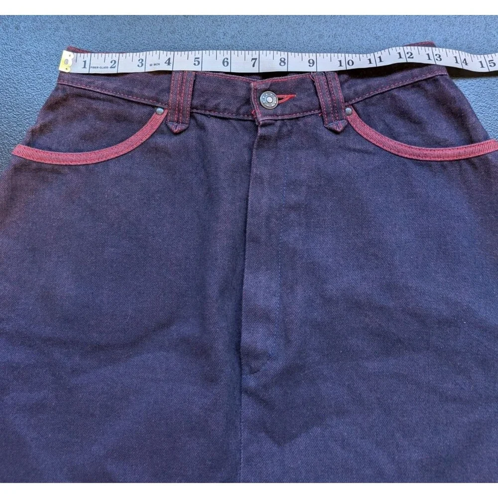 John Sullivan For Pioneer Wear Vintage Women Midi Skirt Denim Western Size 11/12